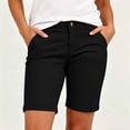 thumbnail image 2 of Bermuda Golf Shorts For Women Quick Dry Active Shorts Knee Length High Waisted Elastic Short Pant Baggy Relaxed Fit Lounge Breathable Sweat-Pant - (Mid-Thigh Length Style), 2 of 8