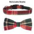 thumbnail image 5 of Mumup Christmas Dog Collar with Bow, Adjustable Red Green Plaid Dog Collars with Removable Bowtie Christmas Collars for Large Dogs Pets, 5 of 5