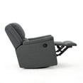 thumbnail image 6 of Noble House Jeffrey Standard Fabric Tufted Swivel Glider Recliner, Charcoal, 6 of 13