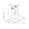 thumbnail image 5 of Bertazzoni Kt30t 600 Cfm 30" Wide Wall Mounted Range Hood - Stainless Steel, 5 of 5