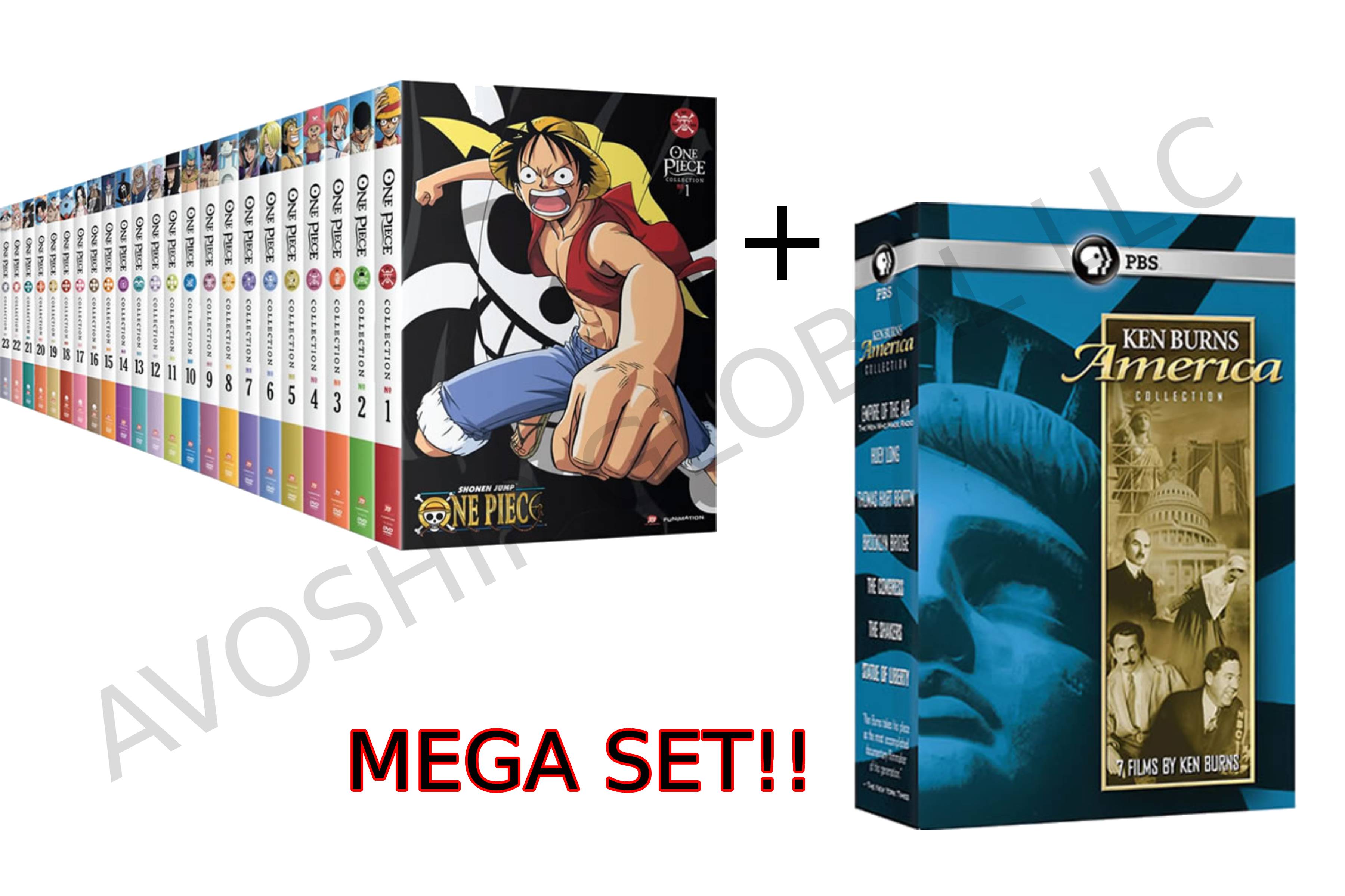 One Piece Collection 1 23 Dvd Uncut Ken Burns America Collection 7 Disc Dvd Box Set Mega Set Collections Walmart Com