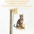 thumbnail image 5 of golytefs Thickened Sisal Rope with Wood Platform Climbing Training Rope Wear Resist Wall Mounted Rope for Cat Furniture Scratcher Play Equipment, 5 of 9