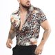 thumbnail image 3 of Camisas s Para Hombre Interior CAMISA DE MANGA CORTA CON ESTAMPADO SUELTO DE MODA DE VACACIONES DE TURISMO DE PLAYA PARA HOMBRE DE VERANO (A, M), 3 of 4