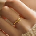 thumbnail image 2 of Bow Rings for Women Mother Daughter Friendship Knot Ring 925 Sterling Silver Dainty 14K Gold Plated Promise Rings for Her Birthday Graduation Gifts, 2 of 7