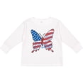thumbnail image 3 of Inktastic Patriotic Butterfly Girls Long Sleeve Toddler T-Shirt, 3 of 5