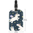 thumbnail image 6 of Square 2Pack PU Leather Unicorn Cruise Luggage Tag with Privacy Cover and Name ID Tag for Travel Handbags Backpacks Luggage Tags, 6 of 6