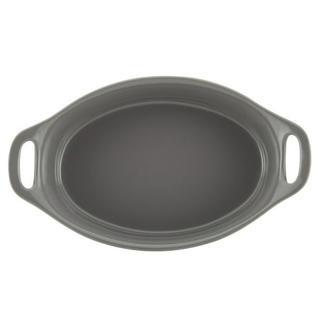 Rachael Ray - 1.5-Quart Oval Ceramics Baker - Gray