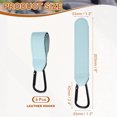 thumbnail image 2 of REGALWOVEN 4 Pack Shopping Cart Hooks, Leather Adjustable Shopping Cart Hooks Multi-Function Hooks for Trolleys Backpacks Wheelchairs Shopping Carts, Light Blue, 2 of 6