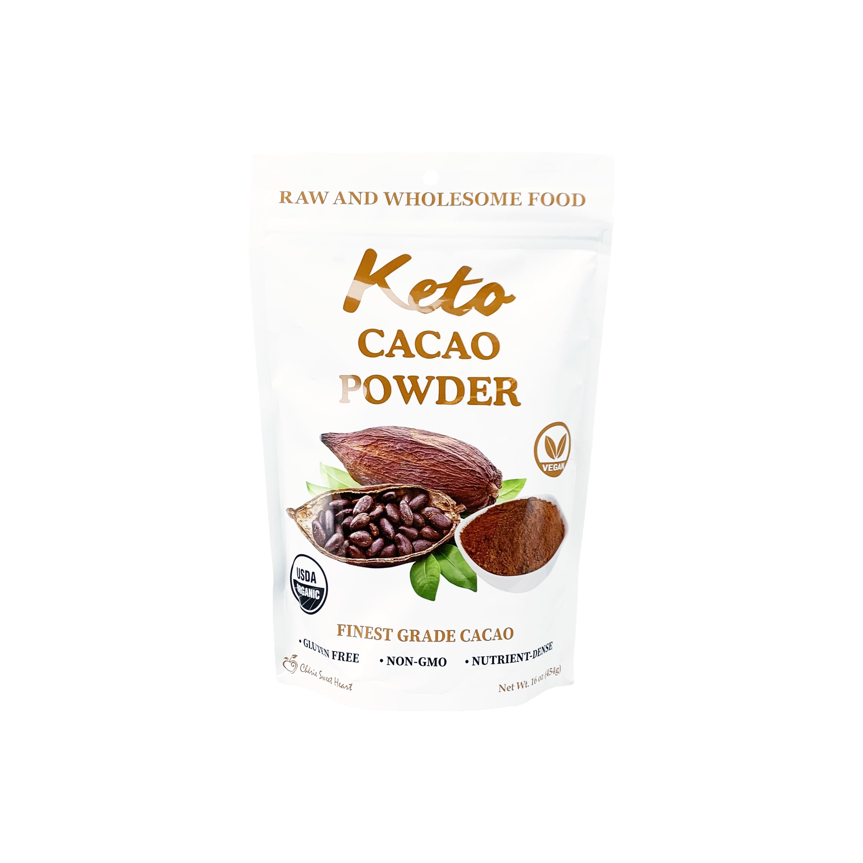 Cherie Sweet Heart Organic Cacao Powder, Keto Friendly, 1.0 Lb (16 oz ...