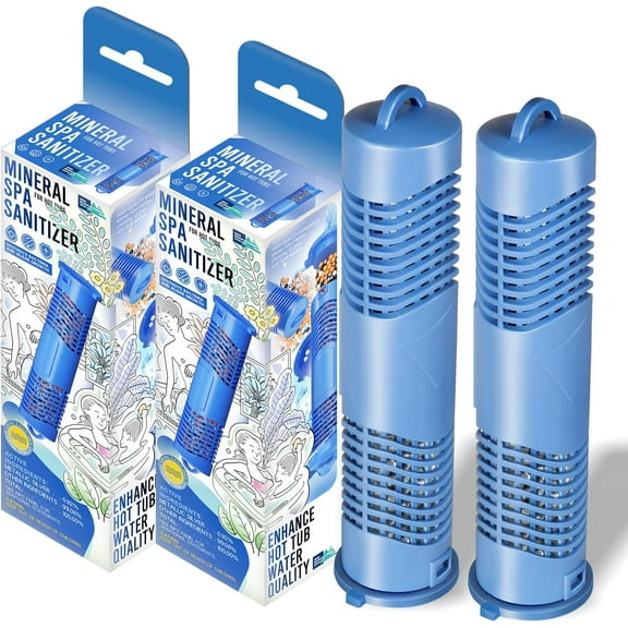 2890-185 Spa & Hot Spa Pool Mineral Cartridge Replacement Parts Fit for Jacuzzi Pro Clear Hot Tub System, for J-500/J-400/J-300/J-LX Snap in Filter Cartridge (2PCS)