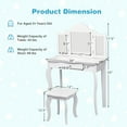Costway Child's Vanity Table Set with Makeup Dressing, Children's Desk