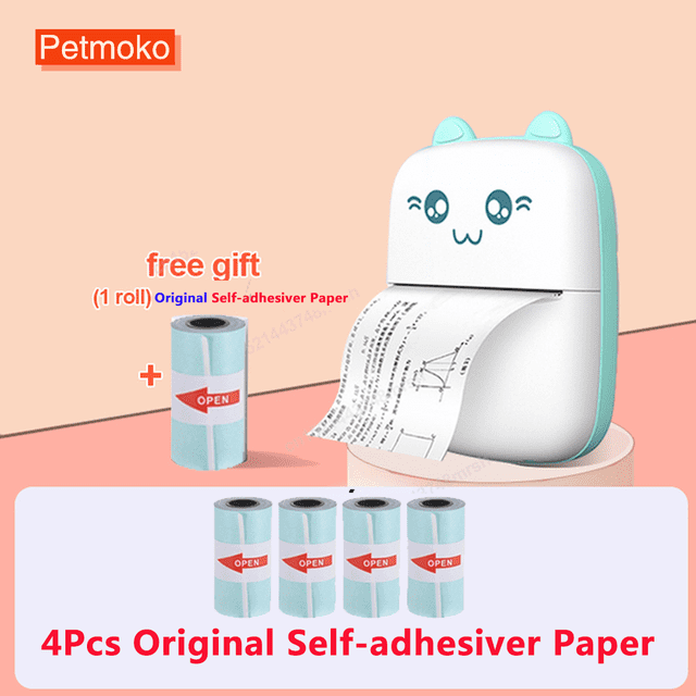 MesaSe Mini Portable Thermal Printer TIKTOK Gifts for Kids Pocket Printer for Pictures/Retro-Style Photos/Notes/Lists/Label/Memo/QR Codes Bluetooth Wireless Smart Printer with Android