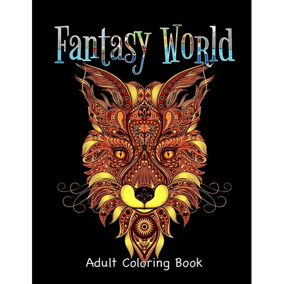 Fantasy World Adult Coloring Book (Paperback)