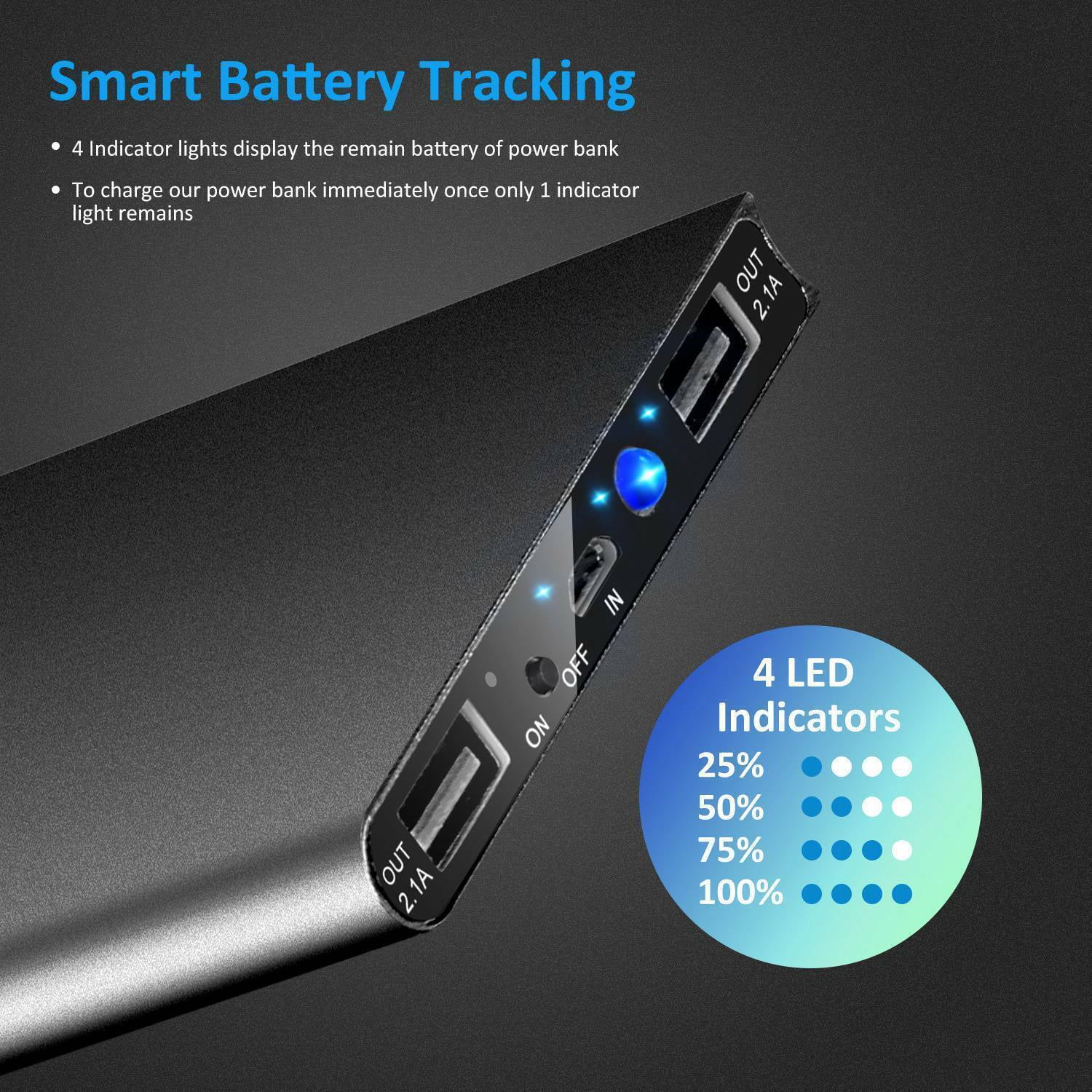 2PCS 20000mAh Power Bank for Heated Vest Jacket Blanket USB Charger Battery Pack