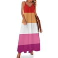 thumbnail image 1 of Nouvelle Robe Sans Manches LGBT - Drapeau de la Fierté Lesbienne Robe d'Anniversaire pour Femmes Robes de Cérémonie de Luxe 2024, 1 of 5