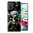 thumbnail image 1 of MUNDAZE Samsung Galaxy A71 5G Shockproof Clear Hybrid Protective Phone Case Fantasy Paint Splash Pirate Skull Cover, 1 of 5