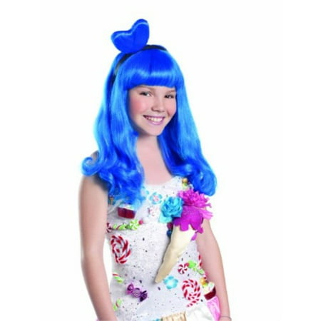 Child Candy Girl Blue Wig Halloween Accessory