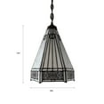 thumbnail image 6 of Tiffany Hanging Lamp White Stained Glass Hexagon LED Bulb for Dining Room Island Kitchen 60"H*10"W*10"D, 6 of 6