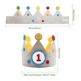 thumbnail image 2 of Birthday Hat Adjustable Size Cotton Felt Hat Creative Interchangeable Numbers Crown for Girls Boys Birthday Party Decor, 2 of 6