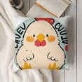 thumbnail image 3 of YINGXI Just a Girl Who Loves Throw Pillow Case，Cartoon Cockerel Print Decorative Cushion Cover for Bedroom , Gifts for Women Girls 24x24in, 3 of 5