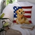 thumbnail image 3 of Carolines Treasures BB9658PW1414 Chihuahua Patriotic Fabric Decorative Pillow  14Hx14W multicolor, 3 of 4