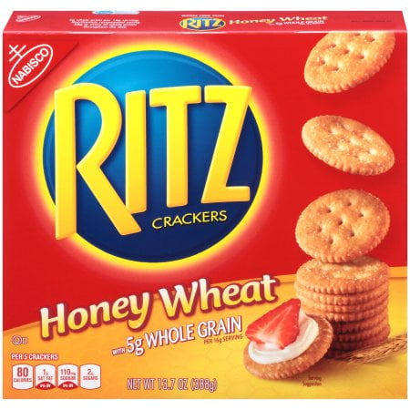- (2 Pack) Nabisco Ritz Honey Wheat with Whole Grain Crackers, 13.7 oz