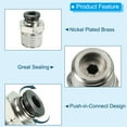 thumbnail image 4 of Uxcell 4mm x 1/4"NPT Male Thread Push to Connect Fittings Pneumatic Air line Quick Connect Fittings 4 Pack Silver, 4 of 6