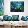 thumbnail image 4 of Designart Twilight Valley Landscape - Abstract Throw Pillow - 12x20, 4 of 5