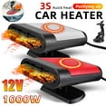thumbnail image 2 of VicTsing 12V 1000W Portable Car Heater Electric Heating Fan Bracket Type Defogger Defroster with Sucker, 2 of 12
