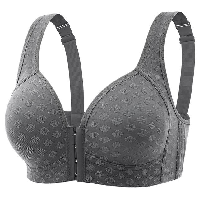 Sujetador push-up de gran tamaño con hebilla frontal de alta calidad sin aros de acero, tipo chaleco, fino, que levanta el pecho, ropa interior hermosa para la espalda de madres de mediana