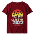 thumbnail image 4 of Regalos de graduación para él, ella, 2022, camiseta universitaria de escuela secundaria, blusa de manga corta con estampado de letras de verano Fridja hjk2402, 4 of 4