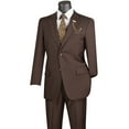 thumbnail image 3 of VINCI Men's Brown 2-Button Suit w/ Adjustable Waistband, Reg-Fit - NEW, 3 of 3