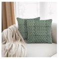Basil Green Block Print Cotton Canvas Throw Pillow Covers for