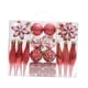 thumbnail image 2 of 40 piezas de adornos de bolas de Navidad/adornos colgantes para árboles de Navidad/decoración navideña para año Nuevo, cumpleaños, aniversario, fiesta Rojo, 2 of 7