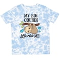 thumbnail image 3 of Inktastic My Big Cousin Loves Me with Sloth and Hearts Boys or Girls Toddler T-Shirt, 3 of 5