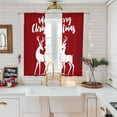 thumbnail image 5 of Merry Christmas Sheer Curtains 72 Inches Long, Red Xmas Elk Seasonal Winter Holiday Light Filtering Window Curtains for Living Room/Bedroom, Rod Pocket Voile Sheer Curtain Drapes, 52"Wx72"L, 2 Panels, 5 of 9