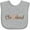 AC-Heather Grey, variant on Inktastic Cleveland Heart Cursive Orange Boys or Girls Baby Bib