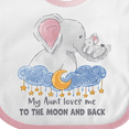 thumbnail image 4 of Inktastic My Aunt Loves Me to the Moon and Back Elephant Family Boys or Girls Baby Bib, 4 of 4