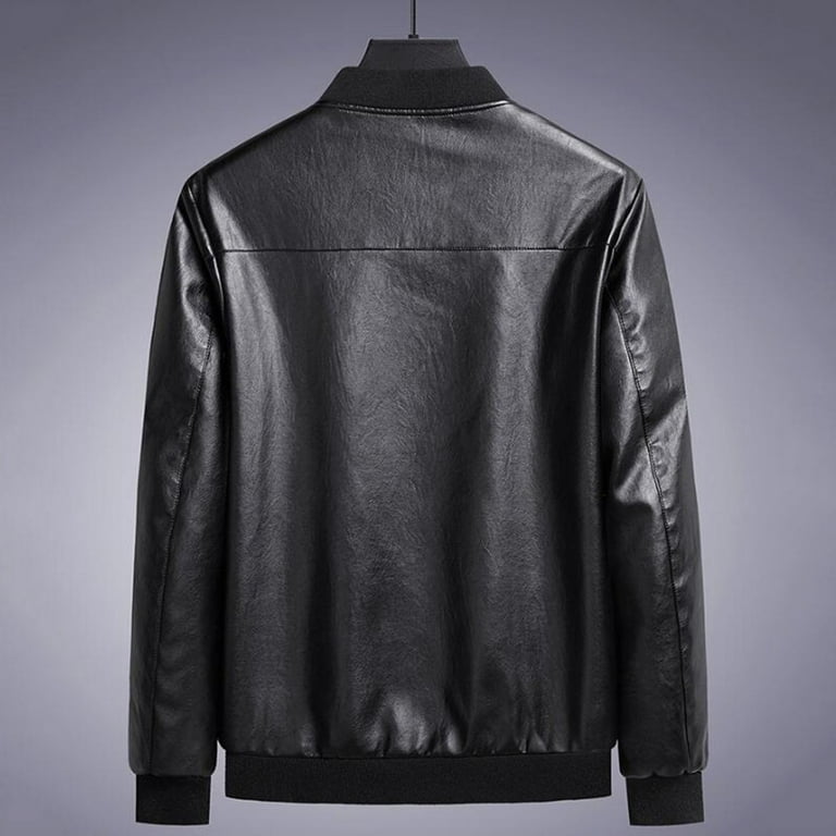 LEEy-world Jean Jacket for Men Men's Lightweight Jackets Casual LayCollar  Jacket Front-Zip Golf Jacket Work Coat Windbreaker with Zip Pockets  Black,4XL 