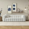 thumbnail image 3 of Ashcroft Modern Chesterfield Boucle Sofa with Removable Legs and Stain Resistant, Cream, 3 of 7