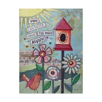 Trademark Fine Art 'Too Much Happy' Canvas Art by Let Your Art Soar