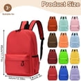 thumbnail image 3 of Classic Solid Color Backpack, Lightweight Nylon Daypack, Simple Casual Rucksack, Water Resistant Carry Knapsack, Front Pocket Storage Backpack, Minimalist Travel Backpack for Outdoor Activities, 3 of 6