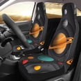 thumbnail image 2 of Sikiie Solar System Paper Art Car Seat Protector 2 Pack Car Seat Cushion Mat, Car Seat Covers for SUV, Truck, Van, 2 of 7