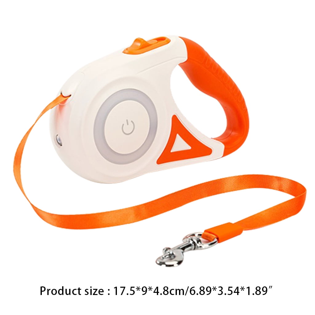 CIYISON Automatic Retractable Dog Leash Pet Collar Durable Rope with LED Night Light