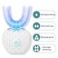 thumbnail image 5 of Cepillo de dientes eléctrico sónico automático inteligente de 360 grados con forma de U, 4 modos, temporizador, luz azul, recargable por USB, 5 of 5