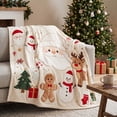 thumbnail image 4 of Fegute Christmas Flannel Throw Blanket Soft Cozy Festive Design for Living Room Couch Bed Perfect for Holiday Decor Gift 150*125cm, 4 of 7