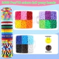 thumbnail image 2 of Pony Beads KAKW 3600 unidades de plástico de 6 x 9 mm para pulseras y collares, 2 of 6