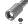 thumbnail image 3 of Uxcell Quick-Change Nut Driver Bit, 1/4" Hex Shank 6mm Magnetic Nut Setter Drill Bits, 1.89" Length, Metric 2 Pack, 3 of 5
