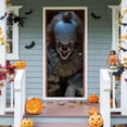 thumbnail image 4 of 3D Scary Halloween Evil Clown Door Stickers, 30 x 79 pulgadas Evil Clown Realista Door Wallpaper Sticker para decoración de Halloween, Home Party Pegatinas extraíbles Wall Sticker Renovación Wall Sticker oso de fresa Electrónica, 4 of 5