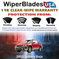 thumbnail image 2 of 2003 Subaru Baja Beam Wiper Blades Wipers w/1yr Warranty (Set of 2) (WiperBladesUSA), 2 of 5